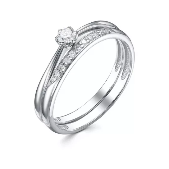 Кольцо с бриллиантами из золота