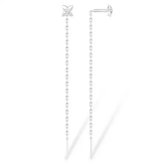 Серьги-продевки из серебра