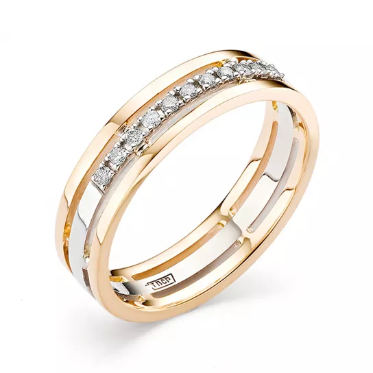 Кольцо с бриллиантами из золота