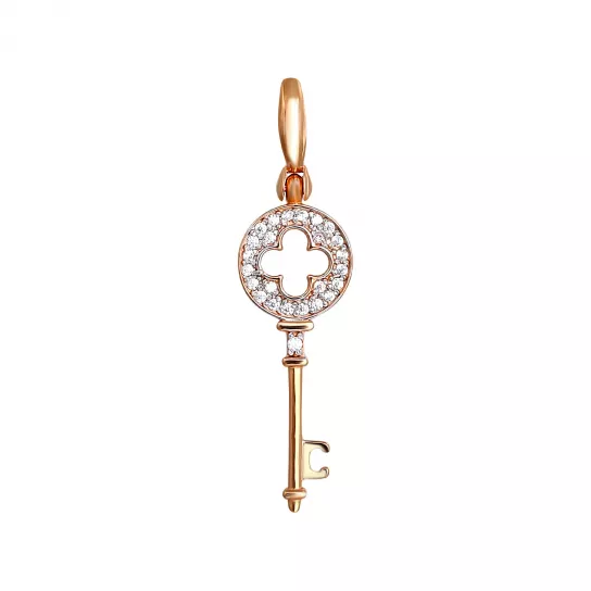 Подвеска с фианитом из золота