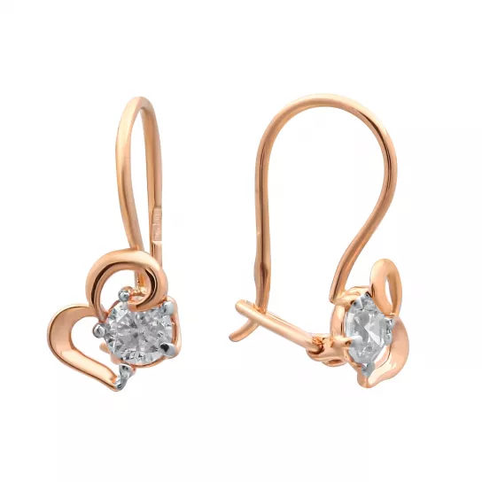 Серьги детские из золота