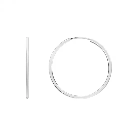 Серьги-конго из серебра