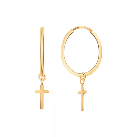 Серьги-конго из золота