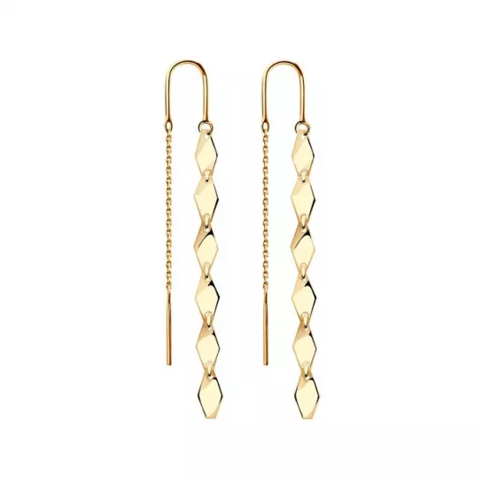 Серьги-продевки из золота