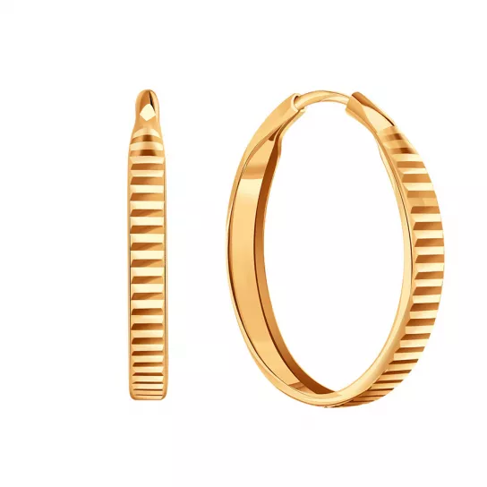 Серьги-конго из золота