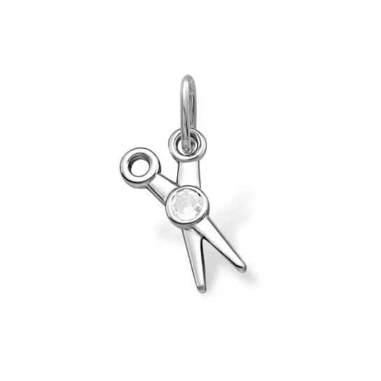 Подвеска с фианитом из серебра