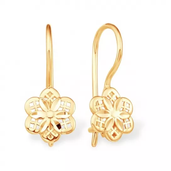Серьги детские из золота