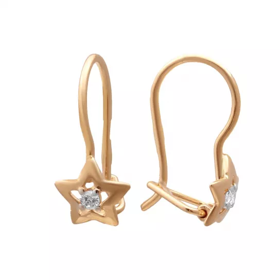 Серьги детские из золота
