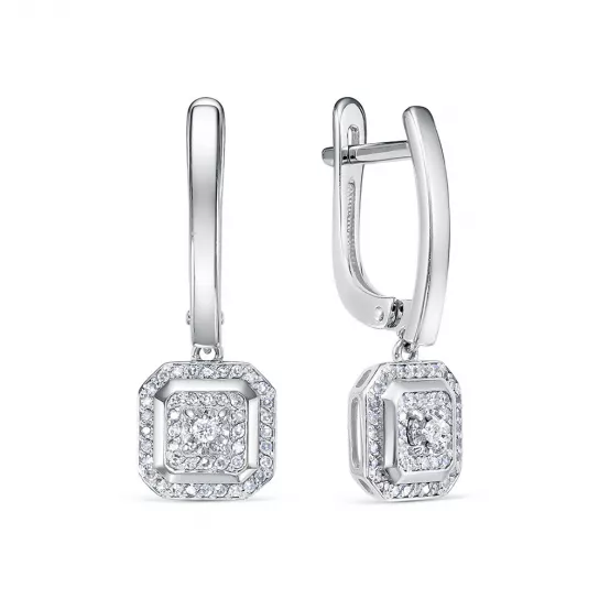 Серьги с бриллиантами из золота