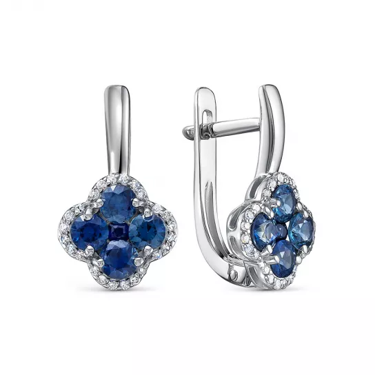 Серьги с бриллиантами из золота