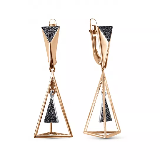 Серьги с бриллиантами из золота