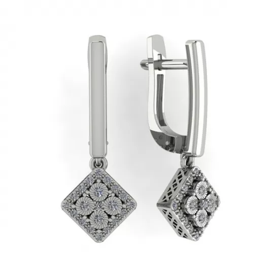 Серьги с бриллиантами из золота