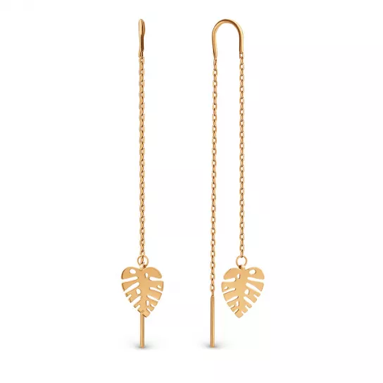 Серьги-продевки из золота