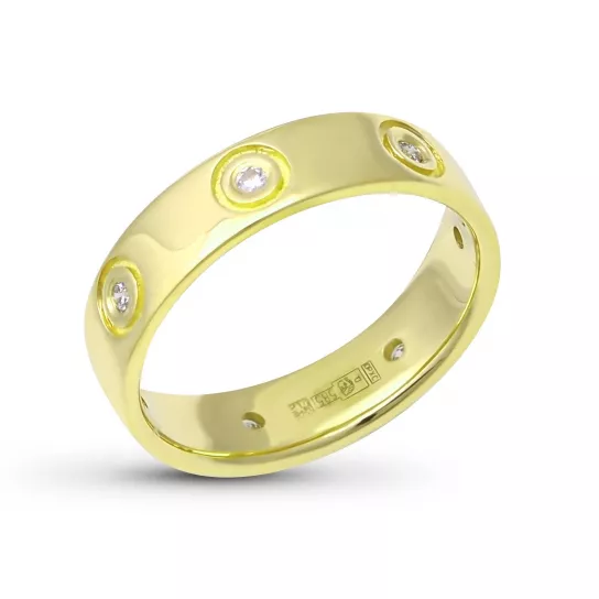 Кольцо с бриллиантами из золота