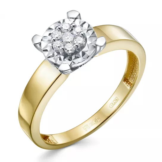 Кольцо с бриллиантами из золота