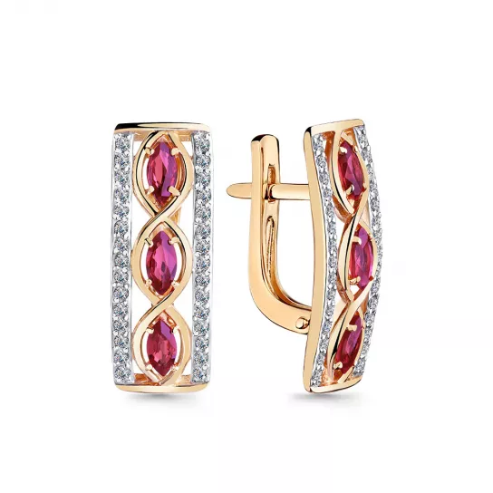 Серьги с бриллиантами из золота