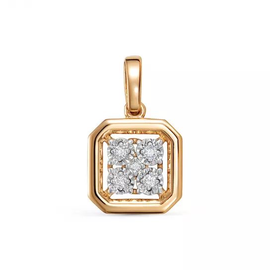 Подвеска с бриллиантами из золота