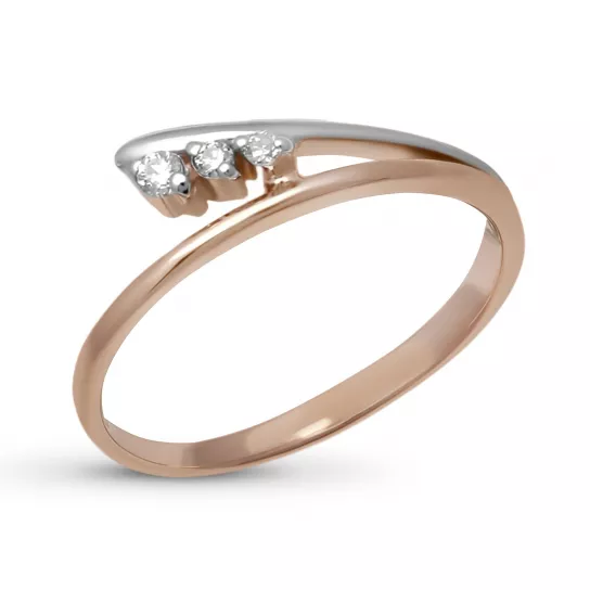 Кольцо с бриллиантами из золота