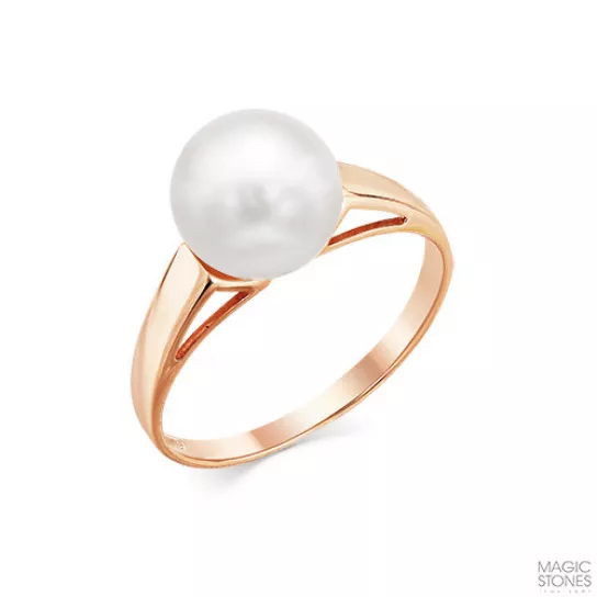 Кольцо с жемчугом из золота