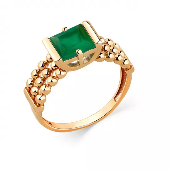 Кольцо с агатом из золота