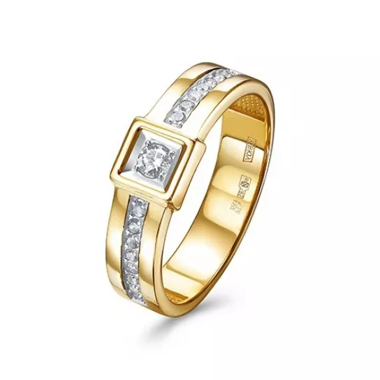 Кольцо с бриллиантами из золота