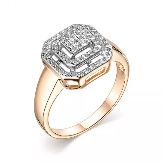 Кольцо с бриллиантами из золота