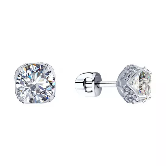 Пусеты из серебра