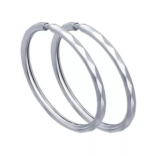 Серьги-конго из серебра